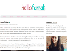 Tablet Screenshot of hellofarrah.com